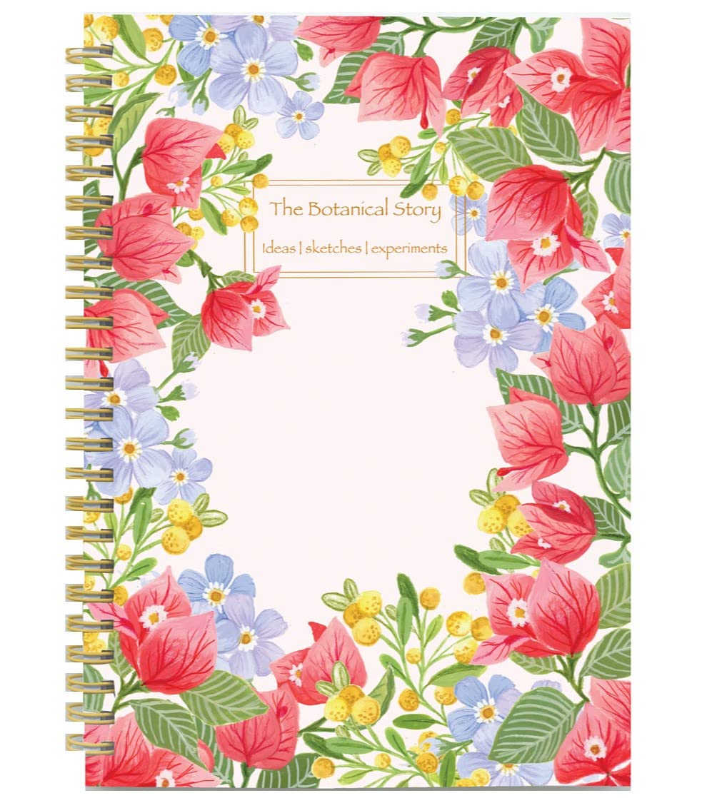 Happywagon | Bougainvillea Sketchbook | Sketching & Doodling | 21 x 15 CM | Approx 70 Pages | 140 GSM | Hardcover | Watercolor , Ink & Gouache Paints Friendly | Gold Wiro| Multipurpose | Travel Friendly (B0BZPMMFH6) Amazon Price History, Amazon Price Tracker