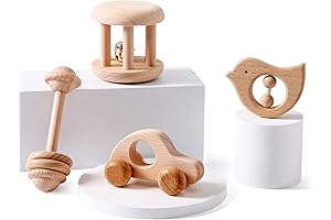 Enchanting Wooden Baby Rattle: A Symphony of Natural Discovery