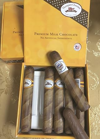 Happy New Year Chocolate Cigars in a Fancy Cigar - Box of 12 Royale New Year Personalized Cigars