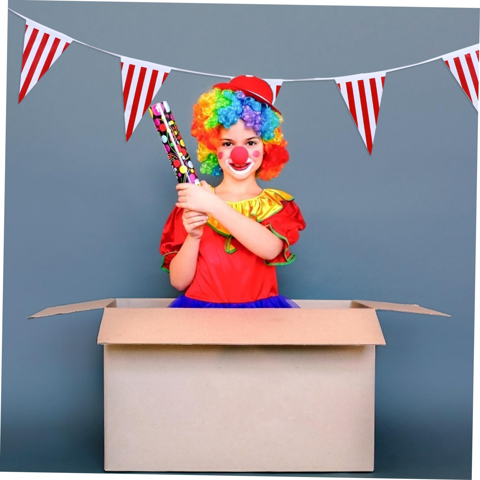 ULTECHNOVO 9piezas Banderines De Fiesta De De Rayas y Decoración Para De Adornos Colgantes Para Cumpleaños y Celebraciones