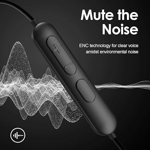 B0C3C6S3H5_image_3 Rythflo Auriculares Bluetooth, auriculares inalámbricos Bluetooth con micrófono en la oreja banda magnética para el cuello, 150 horas de reproducción