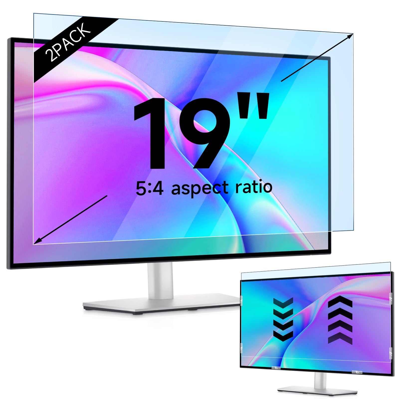 IPROKKO 2 Pack 19 Inch Blue Light Screen Protector for 5:4 Computer Monitor
