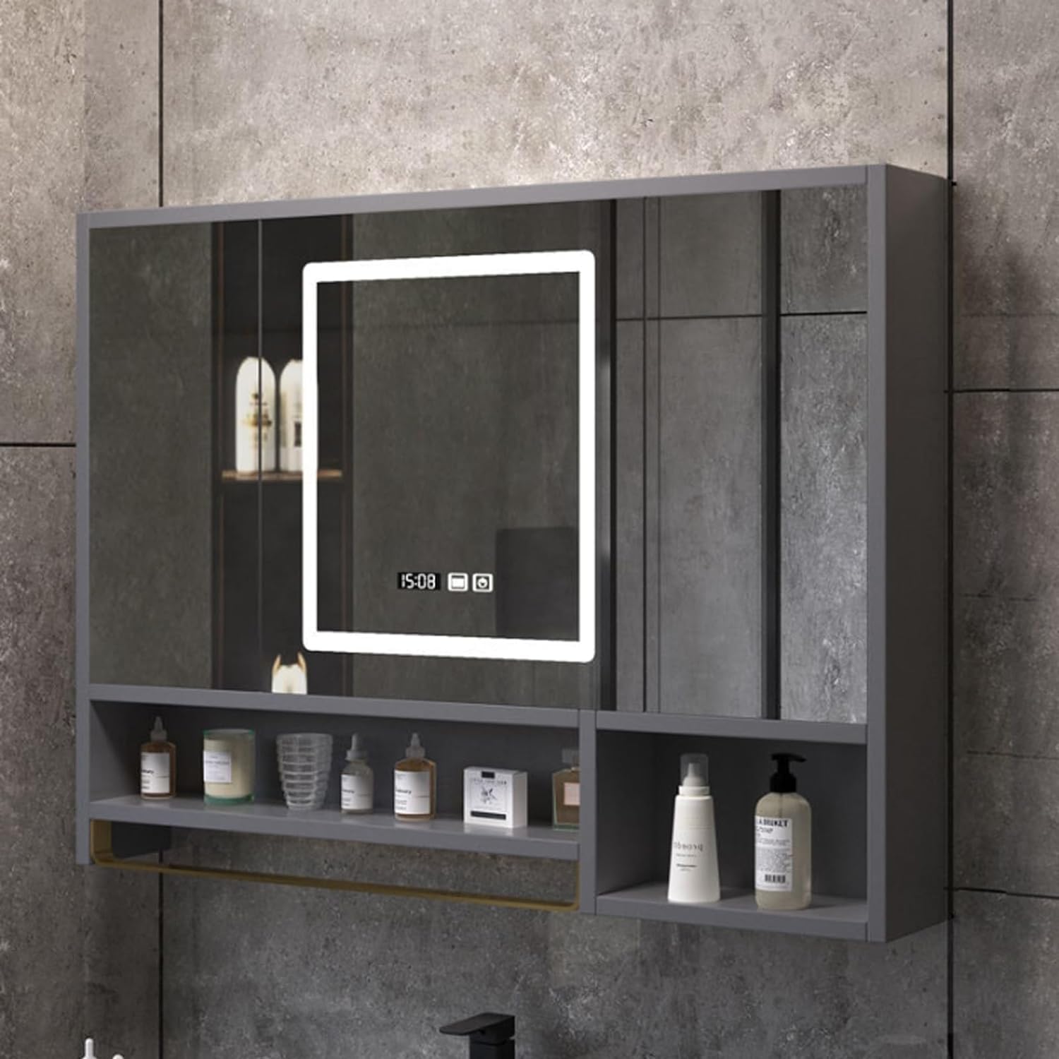 BKSXSOP Smart mirror cabinet,lighted Medicine Cabinet With Defogger,lighted Mirror,smart Mirror Light Defogger, Beauty Storage