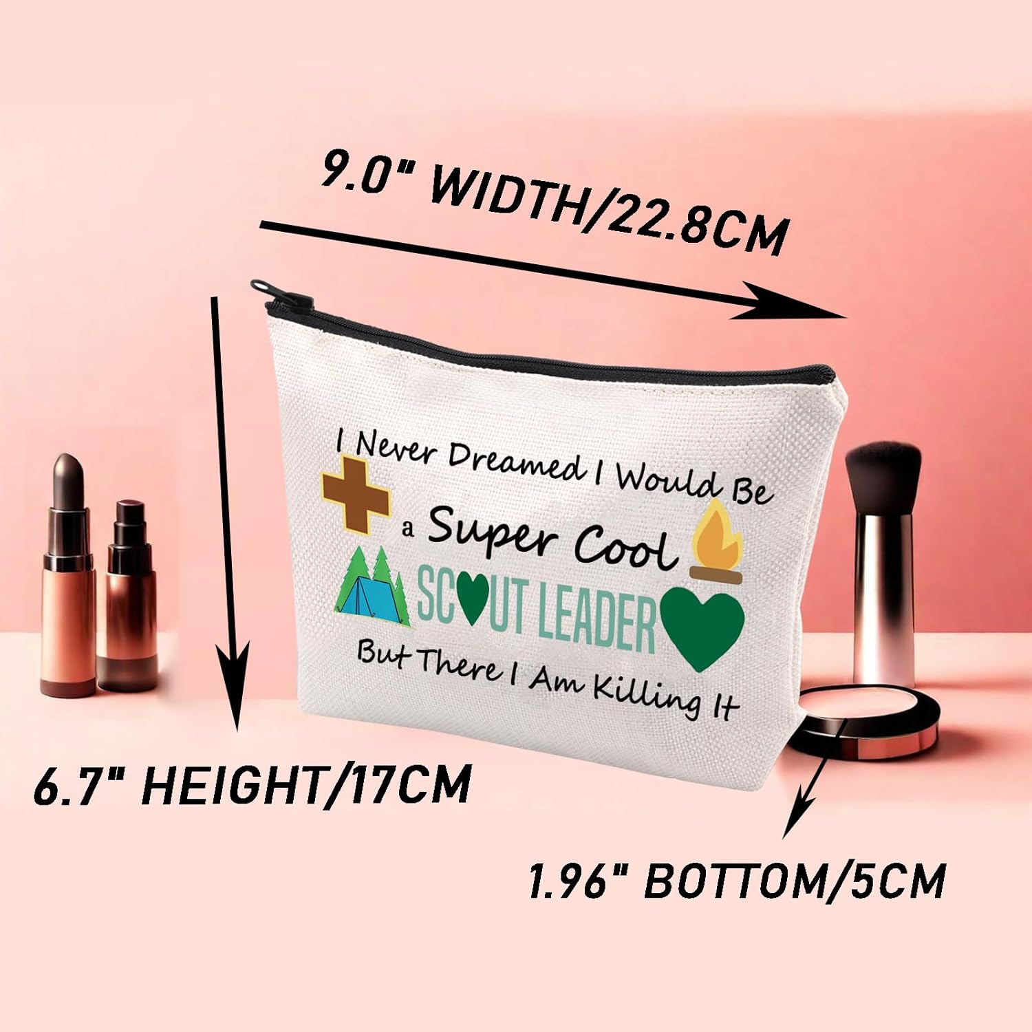 JYTAPP Novelty Makeup Bag Leader Gift I Never Dreamed I'd Grow Up To Be a Leader Cosmetic Pouch - Image 4