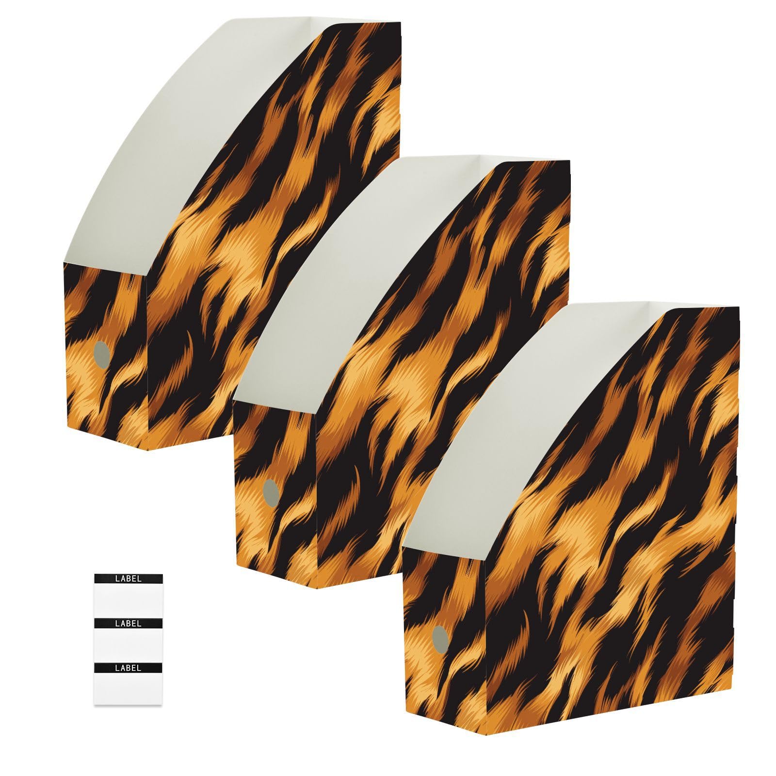 Organiseur de bureau pour magazines et documents de 22,9 x 30,5 cm imprimé tigre