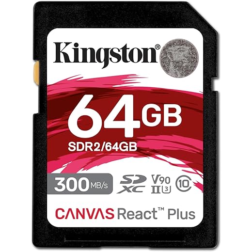Kingston Canvas React Plus SD Card 64GB