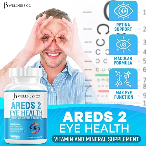 Miniatura 3 de JB Wellness AREDS 2 Suplemento vitamínico y mineral para ojos, contiene luteína, vitamina C, zeaxantina, zinc y vitamina para mejorar la visión, 180