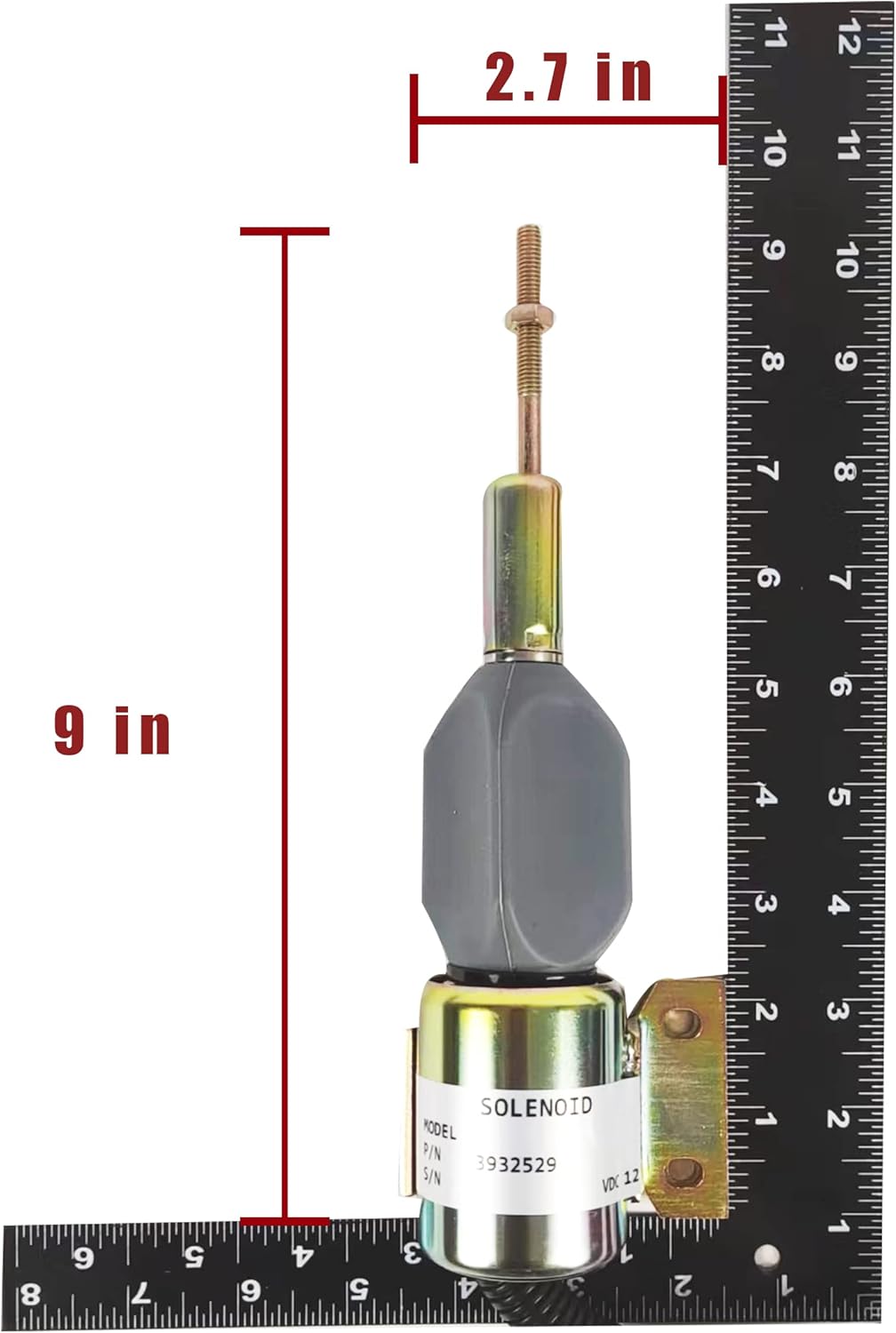3932529 Fuel Shut Off Solenoid 3930658 3935431 SA475612 J932529,Compatible with Cummins Diesel Engine 6BT5.9 4BT5.9,12V