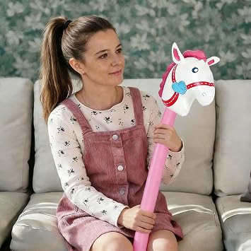 3 PCS Inflatable Horse Stick Inflatable Hobby Horse Blow Up Horses 21x95cm | Horse Head Sticks Horse Balloons, for Horses Themed Birthday Parties Decoration Themed Parties, Gift for Young Horse Lovers