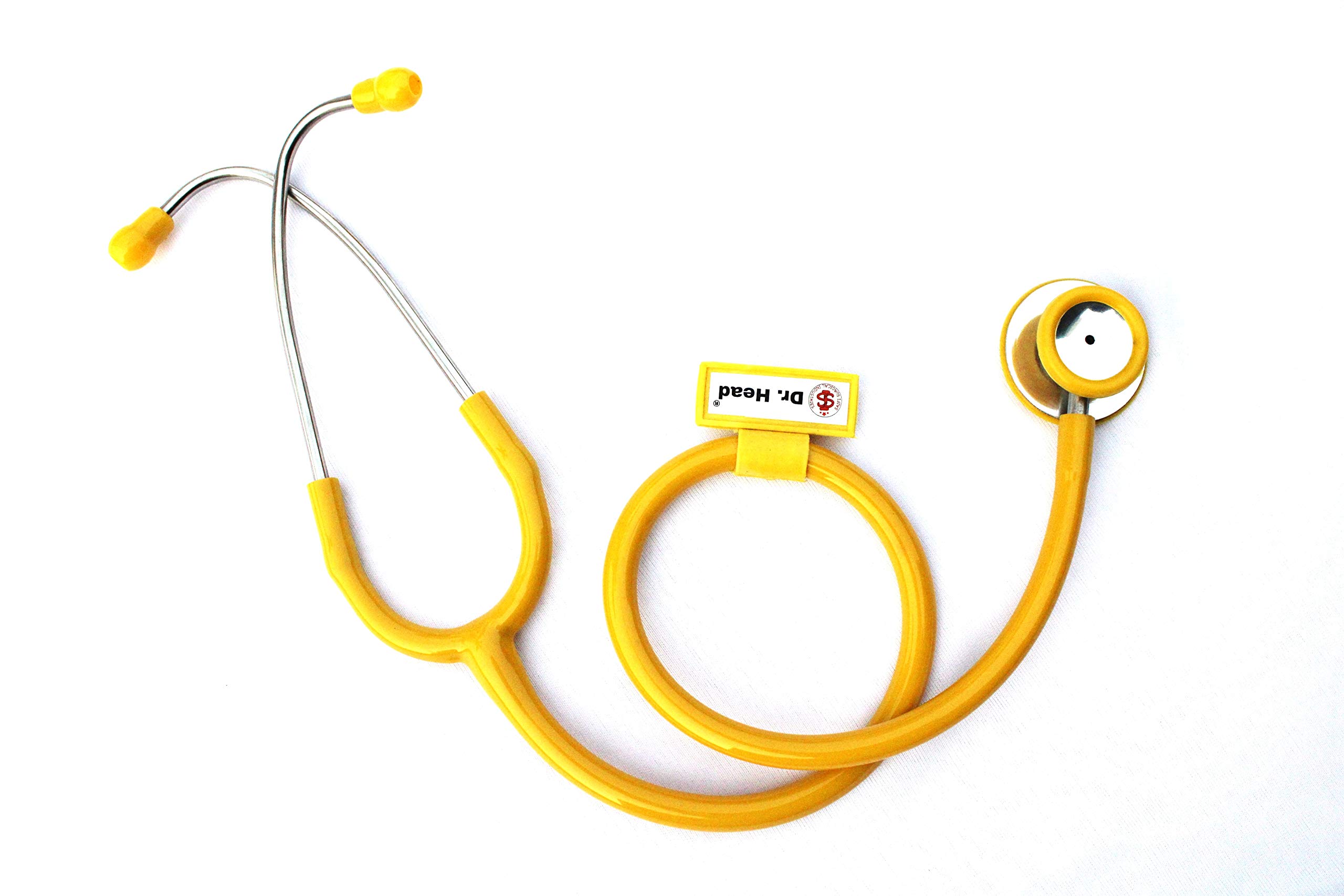 Dr. Head Super Deluxe Acoustic Stethoscope for medical students and professional use normal range light weight (YELLOW) (B08MC14GT3) Amazon Price History, Amazon Price Tracker