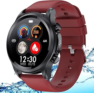 Hcosmy Smartwatch, Waterproof Ipx68 Smart Watch, Non Invasive Blood Glucose Smart Watch, Blood Sugar Monitor Watch, Glucose Monitor Smartwatch (C)