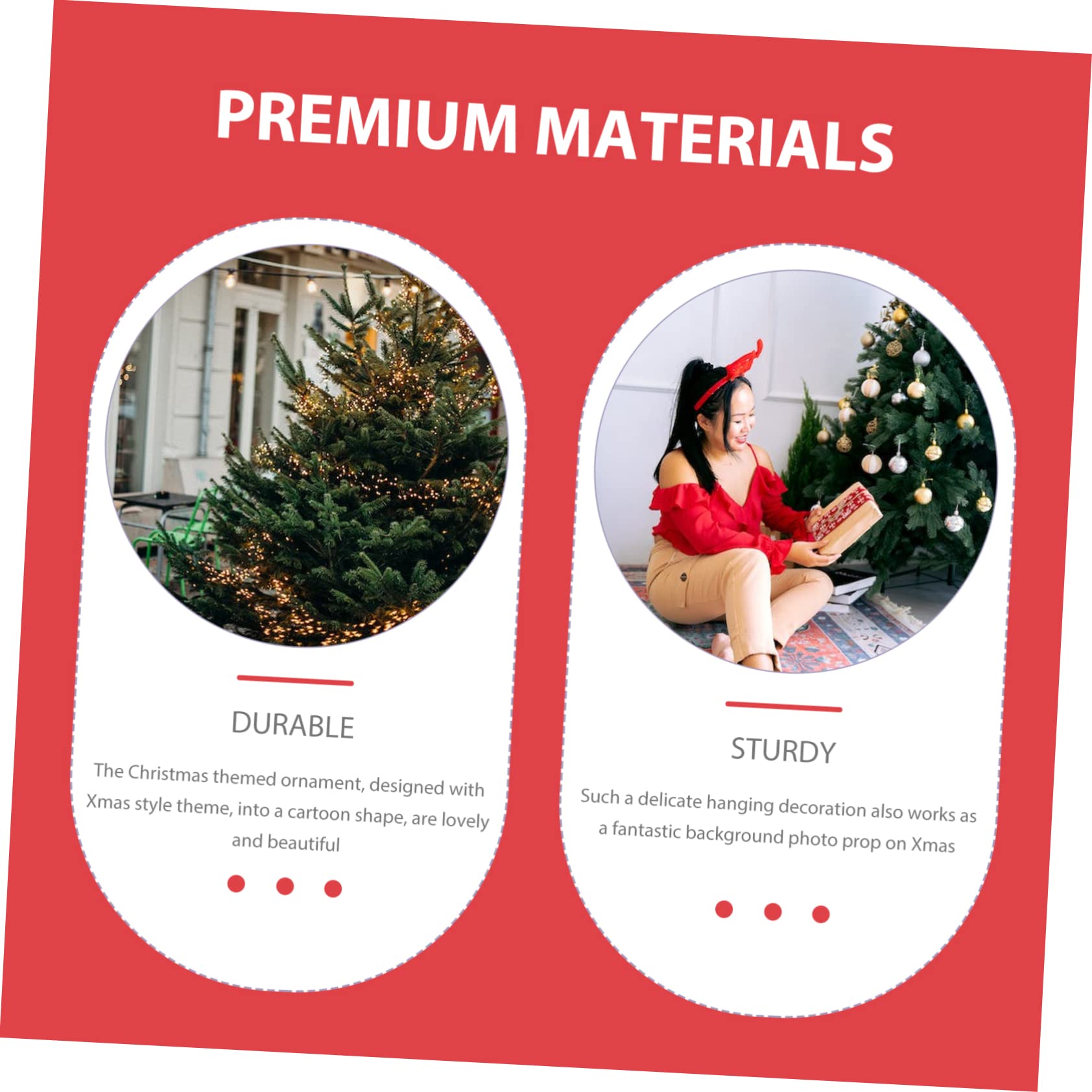 PRETYZOOM 4 Pz Ornamenti per l'albero di Natale ornamenti natalizi in argilla Decorazioni da appendere all'albero di Natale Decorazioni natalizie pendenti natalizi arredamento Decori sospesi