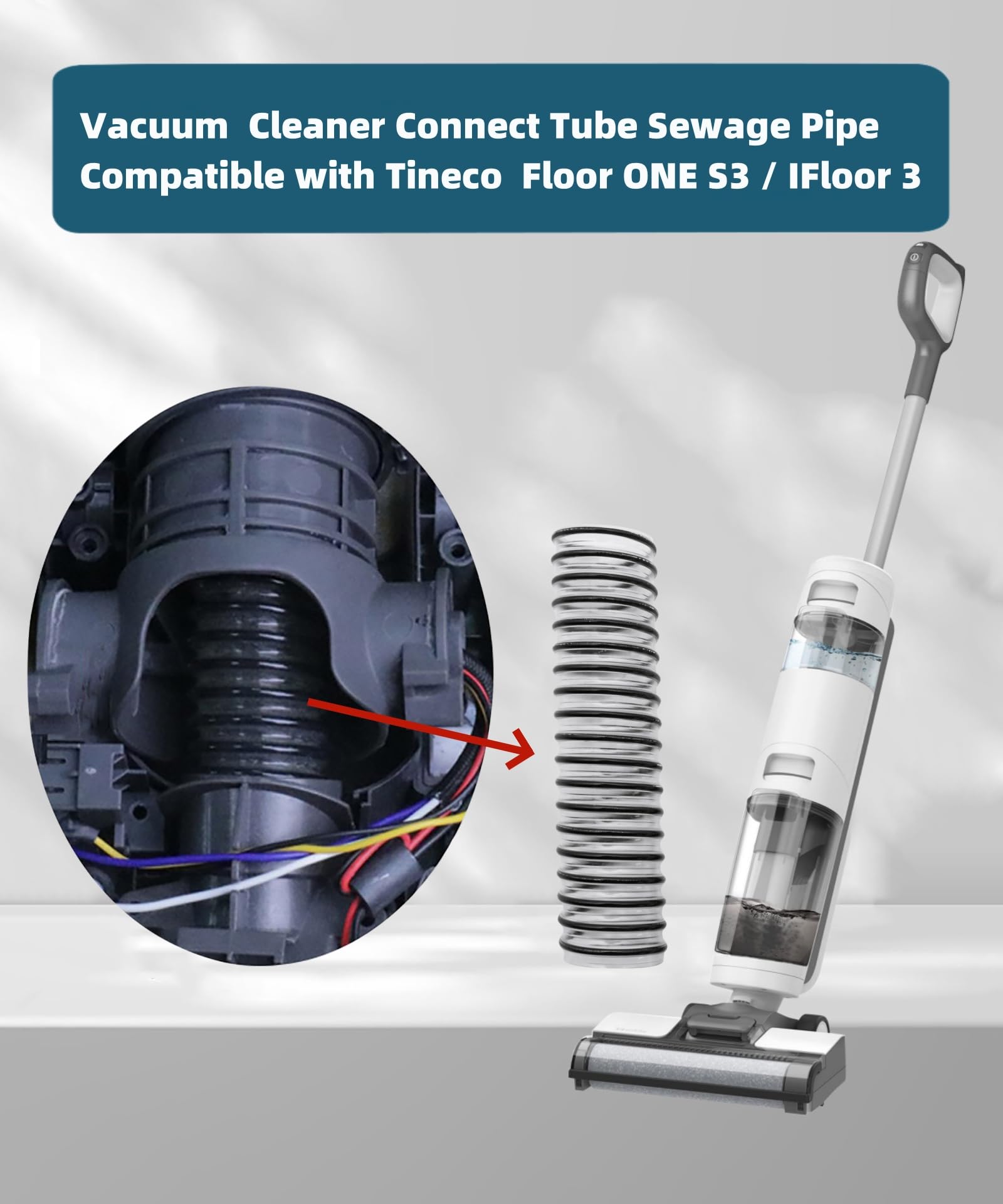 Lot De 2 Tuyaux De Rechange Pour Aspirateur Tineco Floor ONE S3/S5/S6/S7 - 12