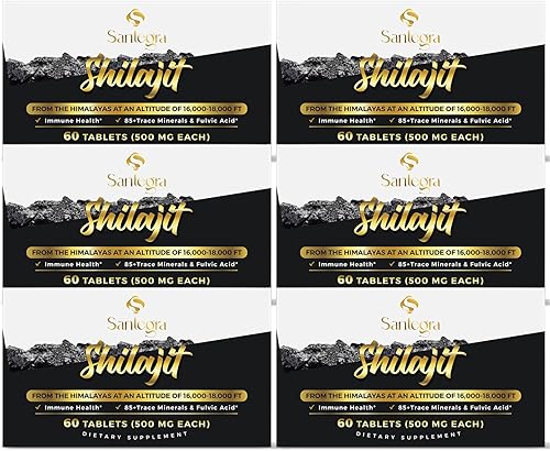 Tabletas Shilajit de 30,000 mg, comprimidos 100% Shilajit puros para mujeres y hombres, orgánico del Himalaya, ácido fúlvico y más de 85