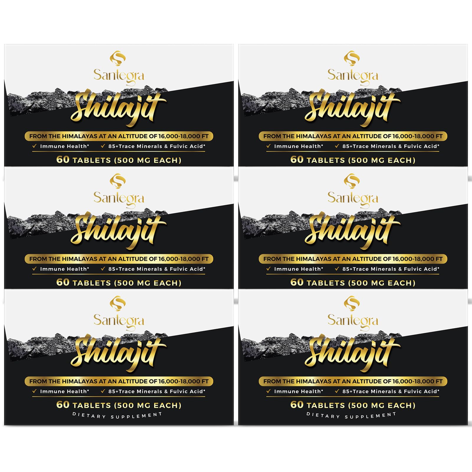 30,000 MG Shilajit Tablets, 100% Shilajit Pure Tablets for Women & Men, Himalayan Organic, Fulvic Acid & 85+ Trace Minerals, Resin Supplement for Energy and Immune System, 360 Counts