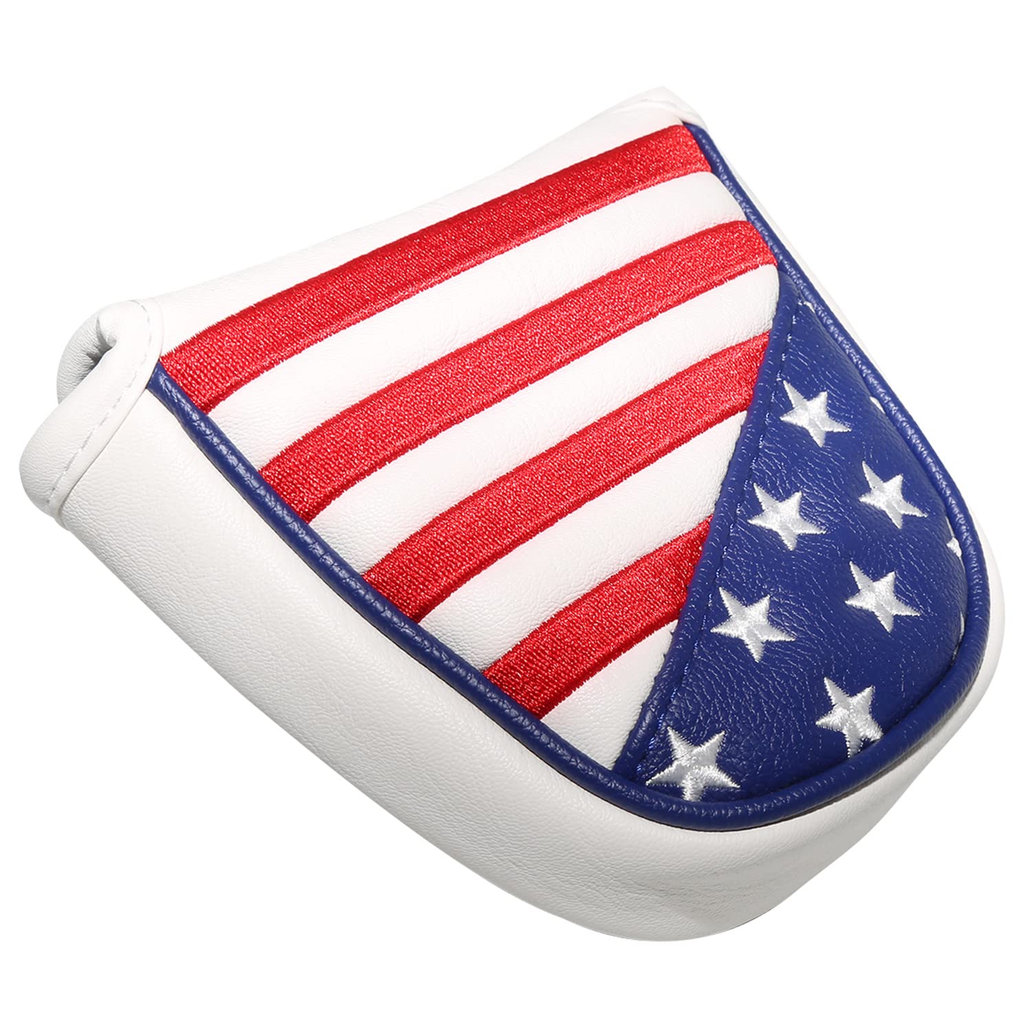 Stars Stripes Golf Mallet Putter Head Cover Protector Magnetic Closure