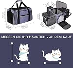 BAGLHER Cat Carrier Bag,Airline Approved Pet Carrier Soft Side Pet Travel 5 Sides Open Doors 3 Sides Expandable Foldable Dog Carrier with Fleece Pad