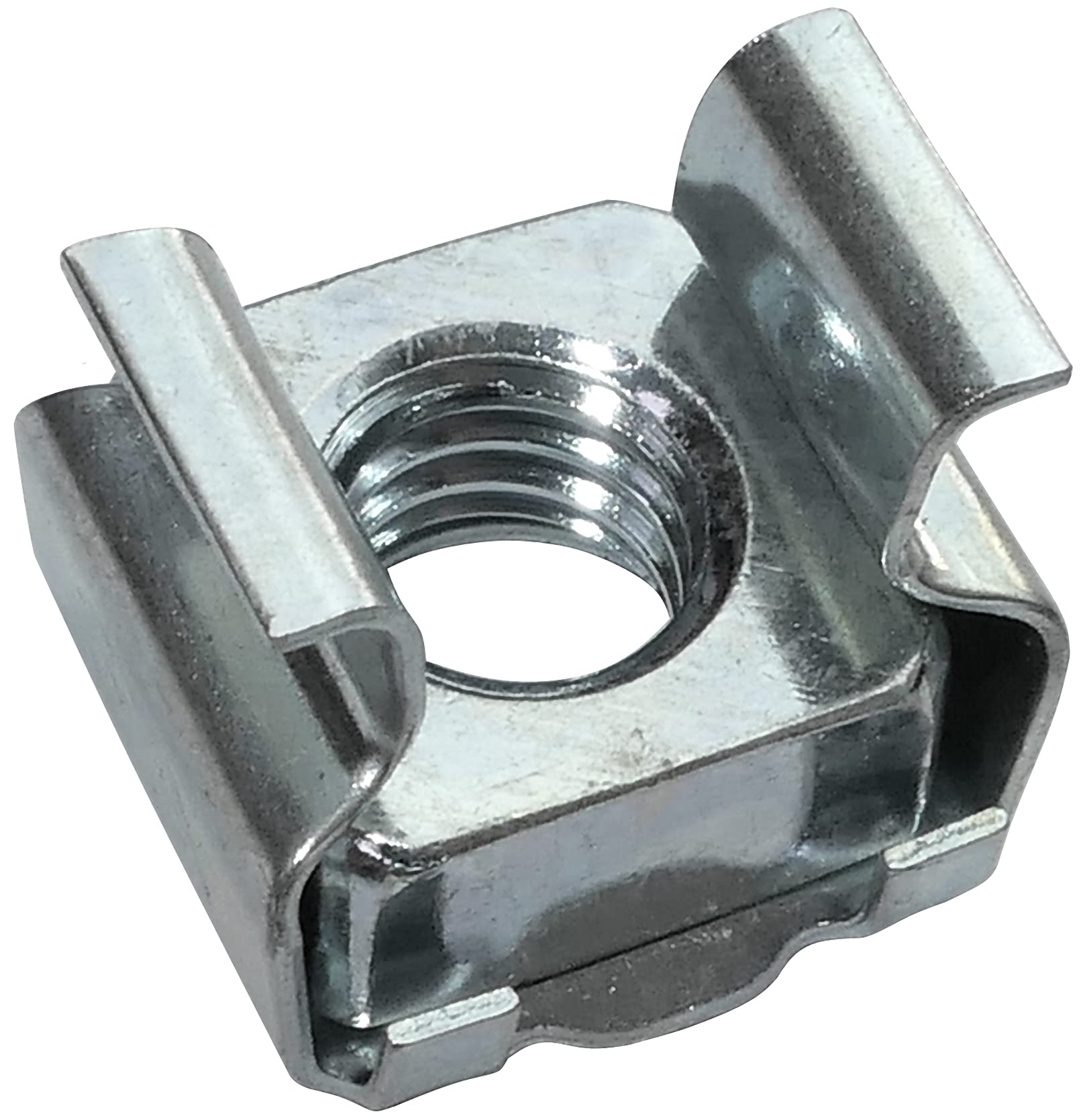 AERZETIX - Set di 10 Dadi ingabbiati quadrati - M6 - in acciaio al carbonio zincato - per lamiera - fissaggio a parete - C49674