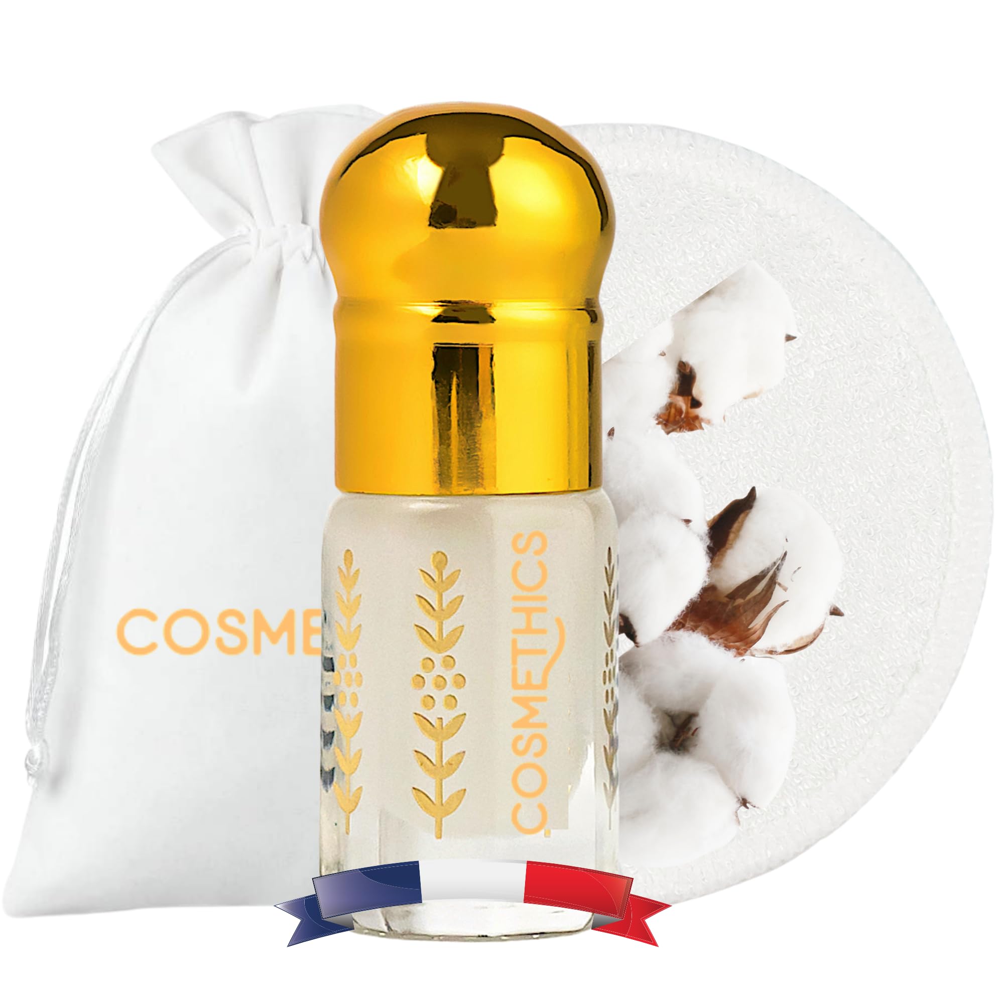 White Tahara Musk 3ml 100% Natural for Purification After the Menstrual Period, Feeling Fresh and Comfortable