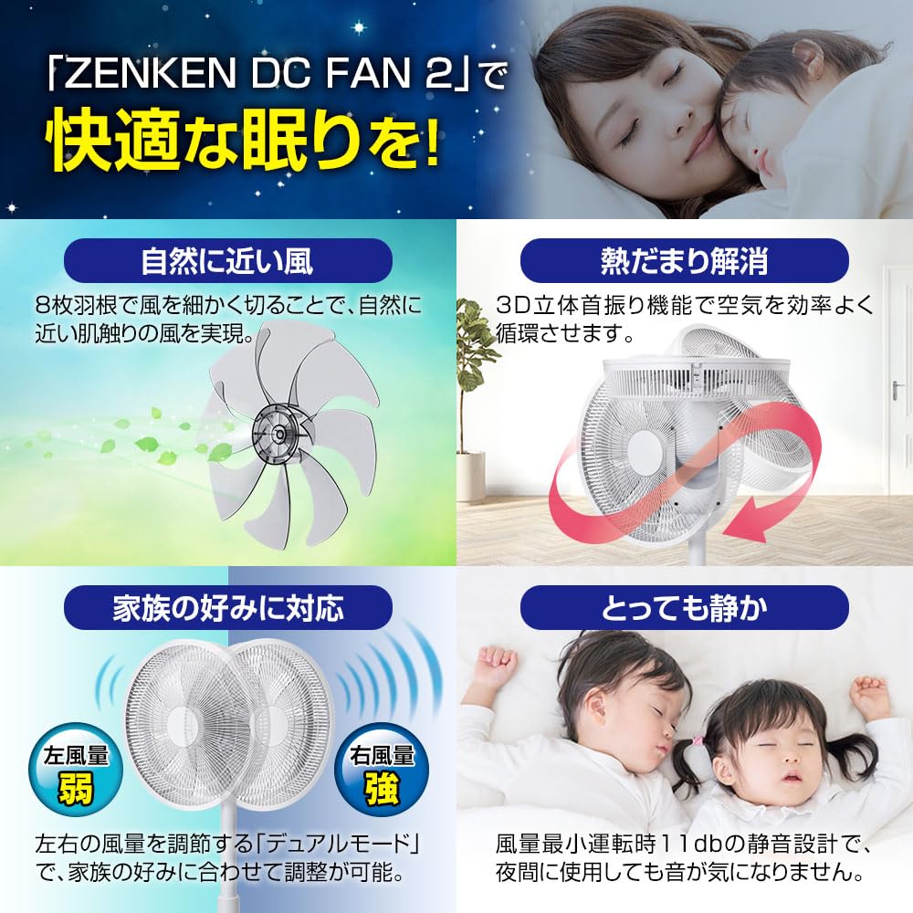 Amazon | DCモーター 扇風機 デュアルモード搭載 サーキュレーター