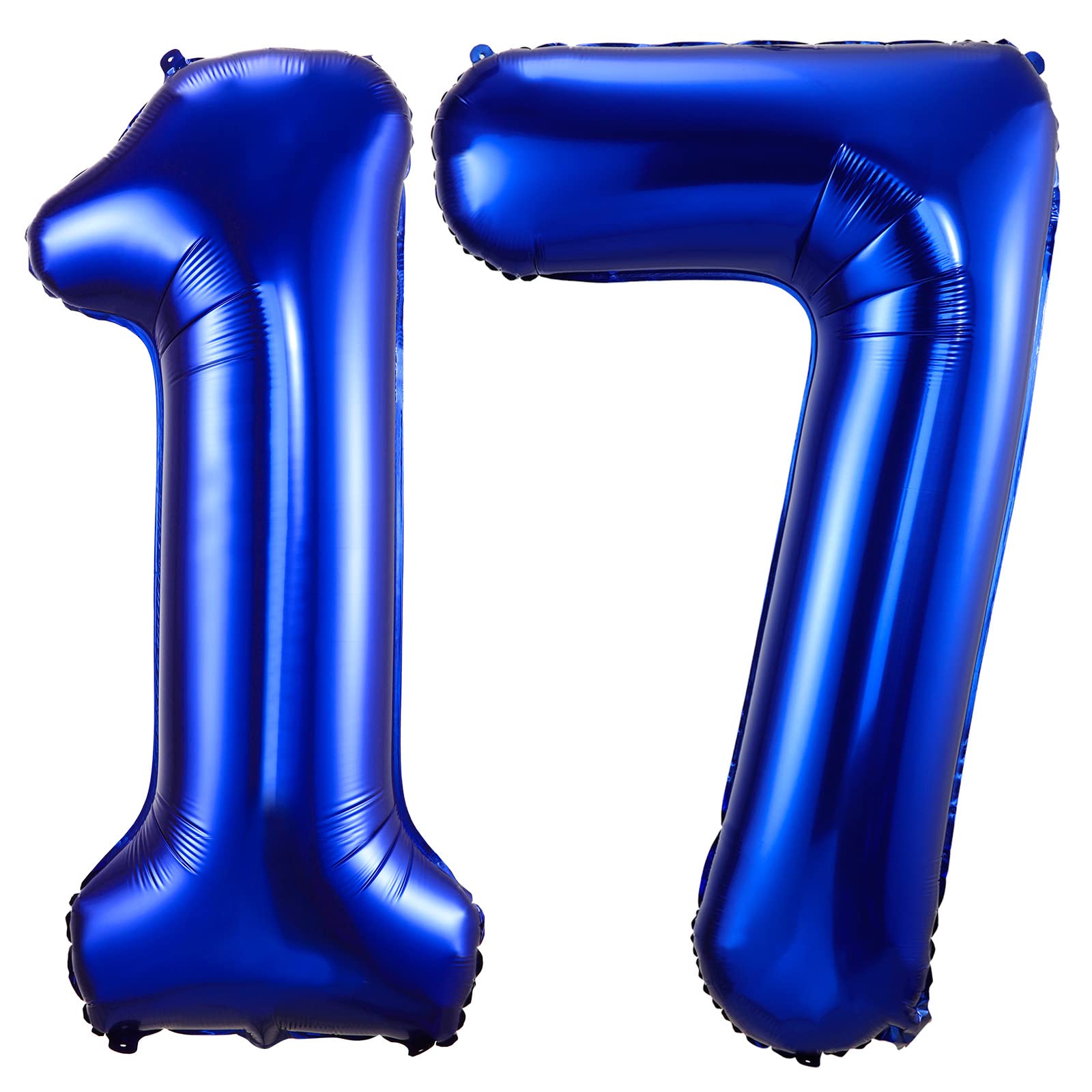 Navy Blue 17 Balloon Numbers,40 Inch Dark Blue 17 or 71 Birthday Balloons Large Foil Mylar Balloons Number 17 for Birthday Party Anniversary