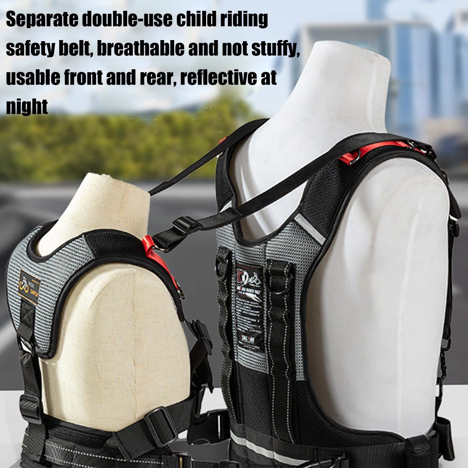 Arnés De Moto Infantil Cinturones de Seguridad Flexibles y Versátiles para | Ajustable Protección del Pasajero Infantil al Montar en Motocicleta