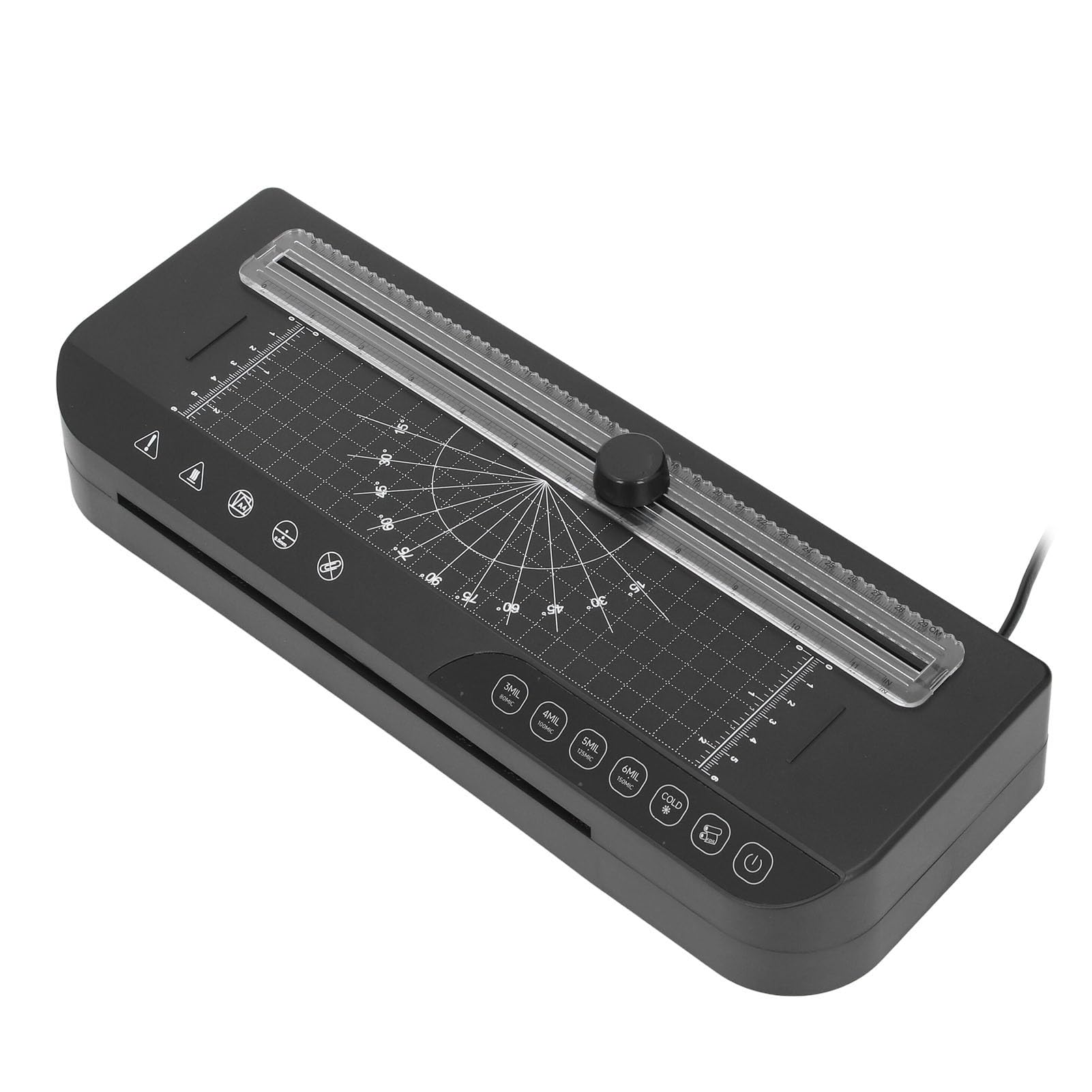 Laminatrice per ufficio con taglierina integrata FN338 - Laminazione a freddo e a caldo per documenti e menu foto A4 - Velocità 320 mm al minuto - Spina CA 220/240 V UE - Elemento