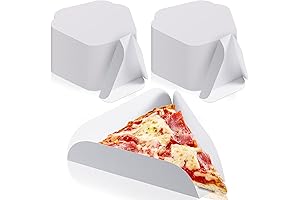 100 PCS White Paperboard Single Pizza Slice Wedge Tray