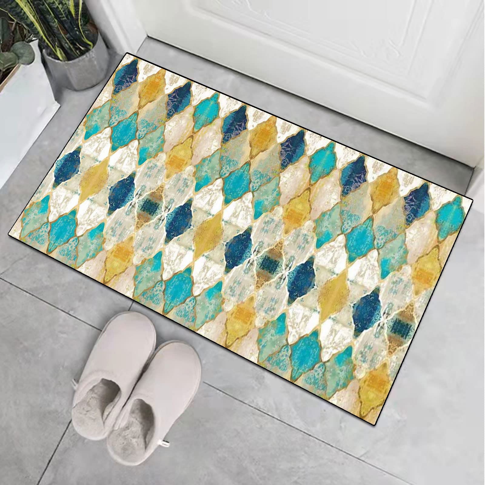 Alfombra de Pasillo de Poliester，Alfombra de Cocina Antideslizante,Alfombra de Pasillo Larga Antideslizante，Lavable con Respaldo de Goma,para Pasillo,Cocina,Entrada,habitación