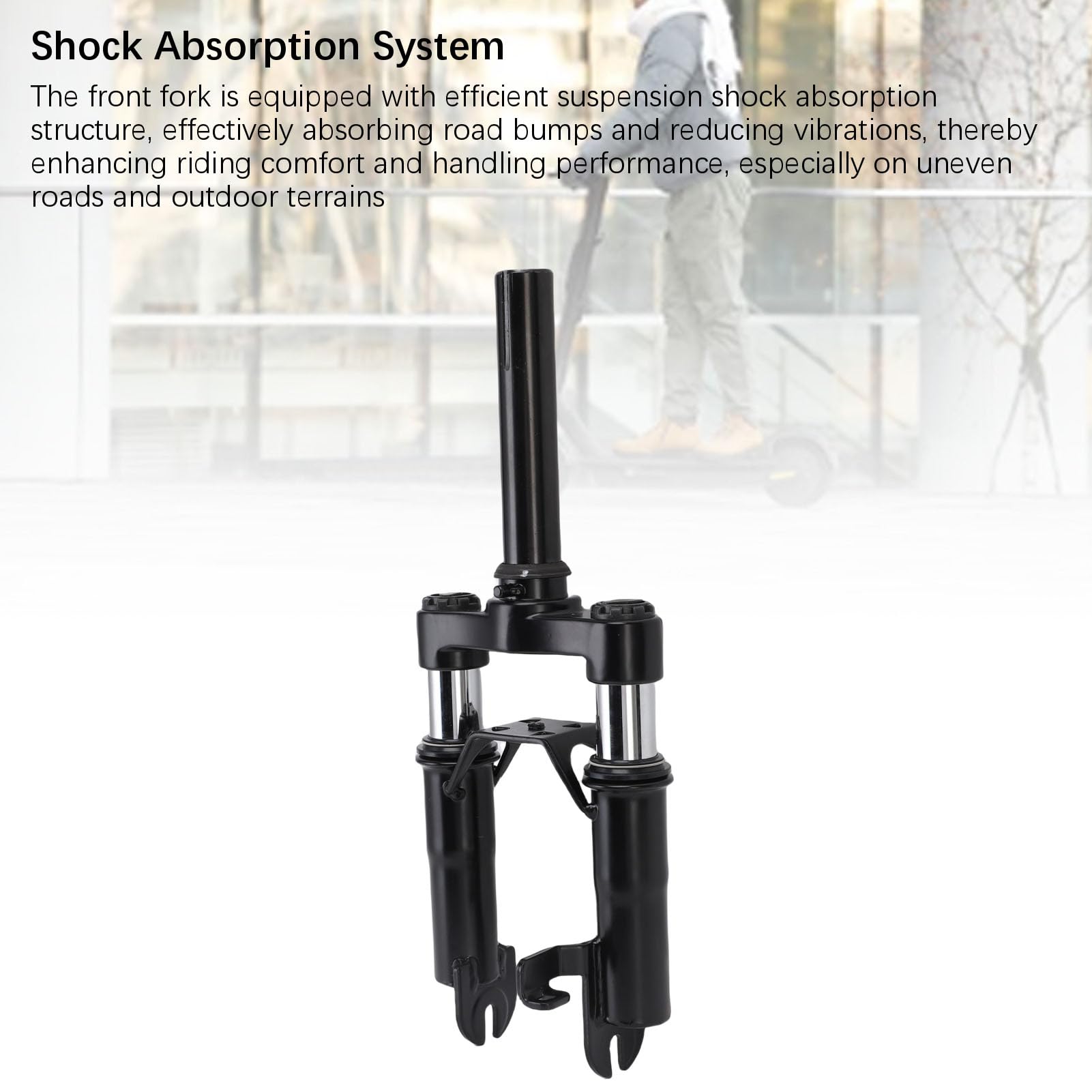 Alomejor Kit de Suspensión Delantera del Scooter Eléctrico G30, Horquilla de Absorción de Choque de Aleación de Aluminio y Soporte de Pie
