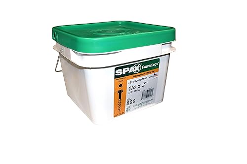 Miniatura 17 de Tornillos de retraso de madera estructural de cabeza hexagonal exterior de 1/2 "x 8" Powerlags Hex (100 EA) cubo a granel