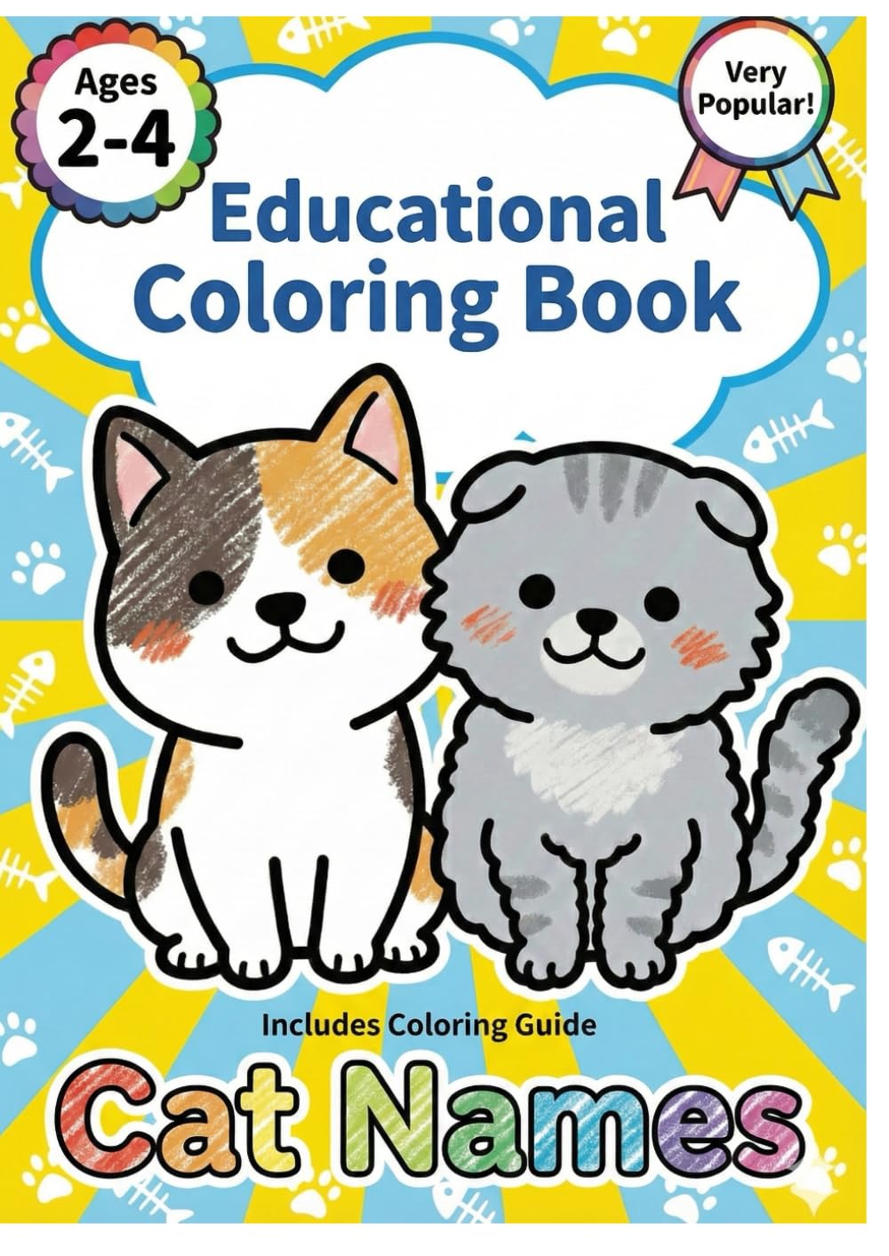 Educational Coloring Book: The Cat's Name