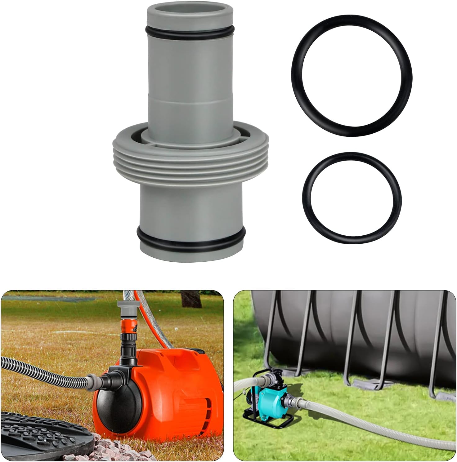 Pool Hose Connector for 1.25 Inch/32mm to 1.5 Inch/38mm Hose, Two Way