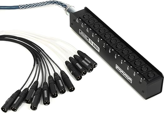 Mini 12 Low Profile Audio Drop Snake - 25 Feet