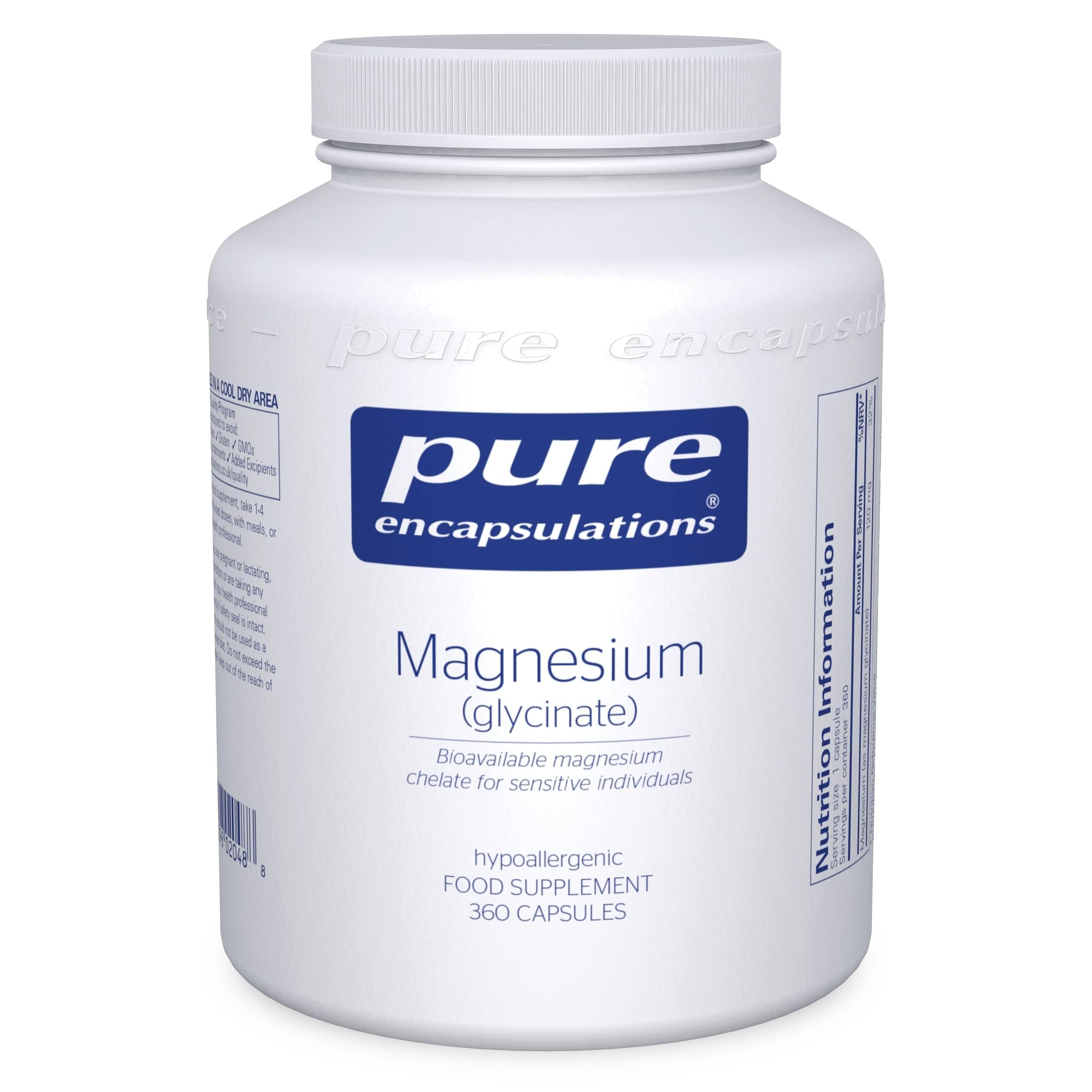 Pure Encapsulations Magnesium Glycinate 120mg, 360 Capsules