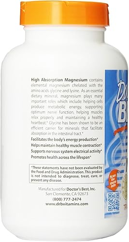 Miniatura 2 de Doctor's Best Magnesio de alta absorción (100 mg elemental) - 240 unidades (paquete de 3)