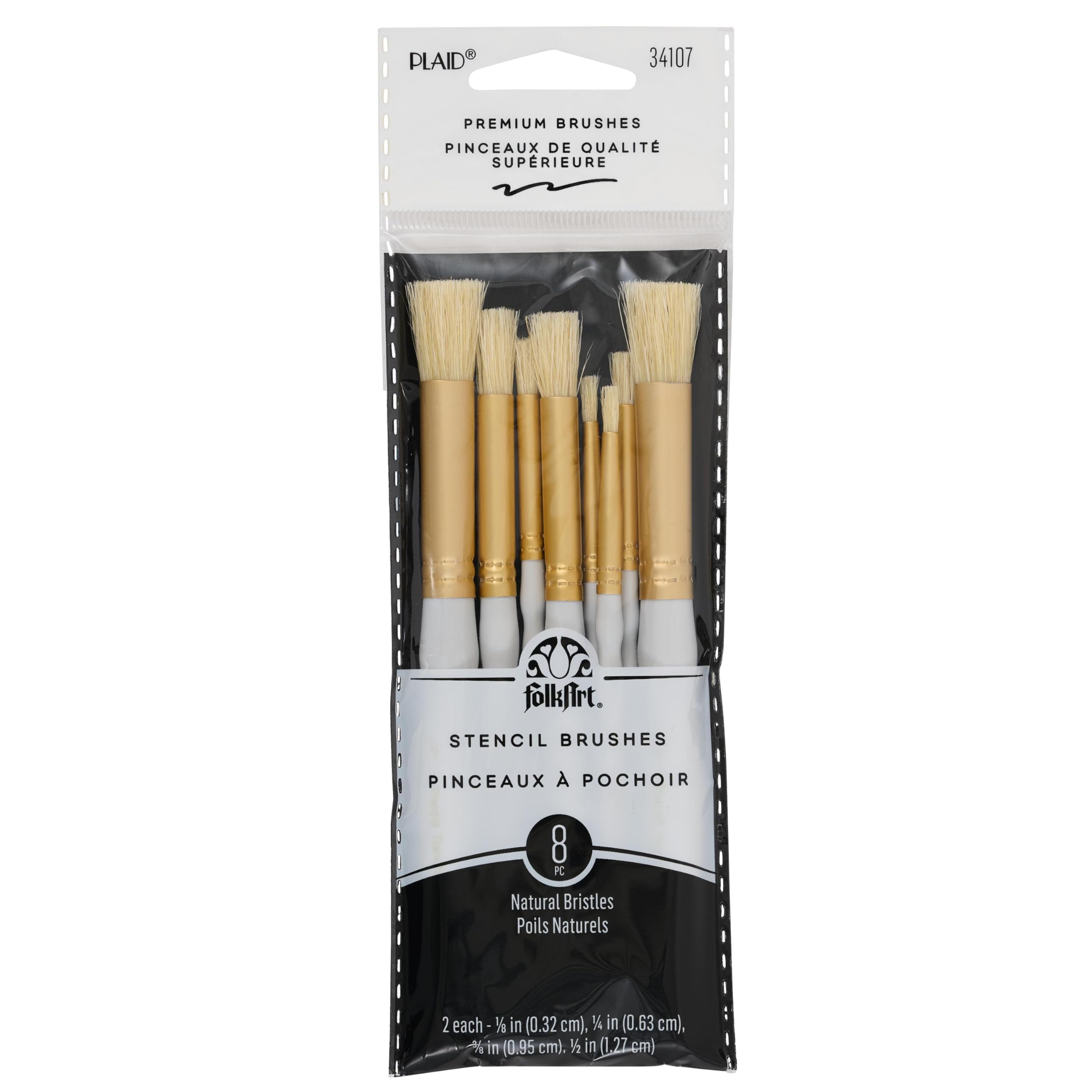 Plaid Stencil Brush Set, (8-Piece), 0289956