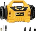 Cordless Tire Inflator, 160 PSI Portable High Pressure Air Compressor, Digital Gauge, Auto Shut Off, LED Light For Tires(Tool Only)
