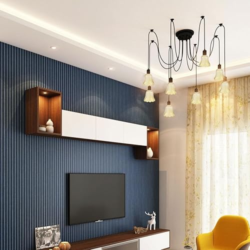 Miniatura 7 de Angoily Cubiertas de luz de pantalla para luces de techo, ventilador de techo, globo, cubiertas de lámpara de repuesto, pantallas de vidrio de