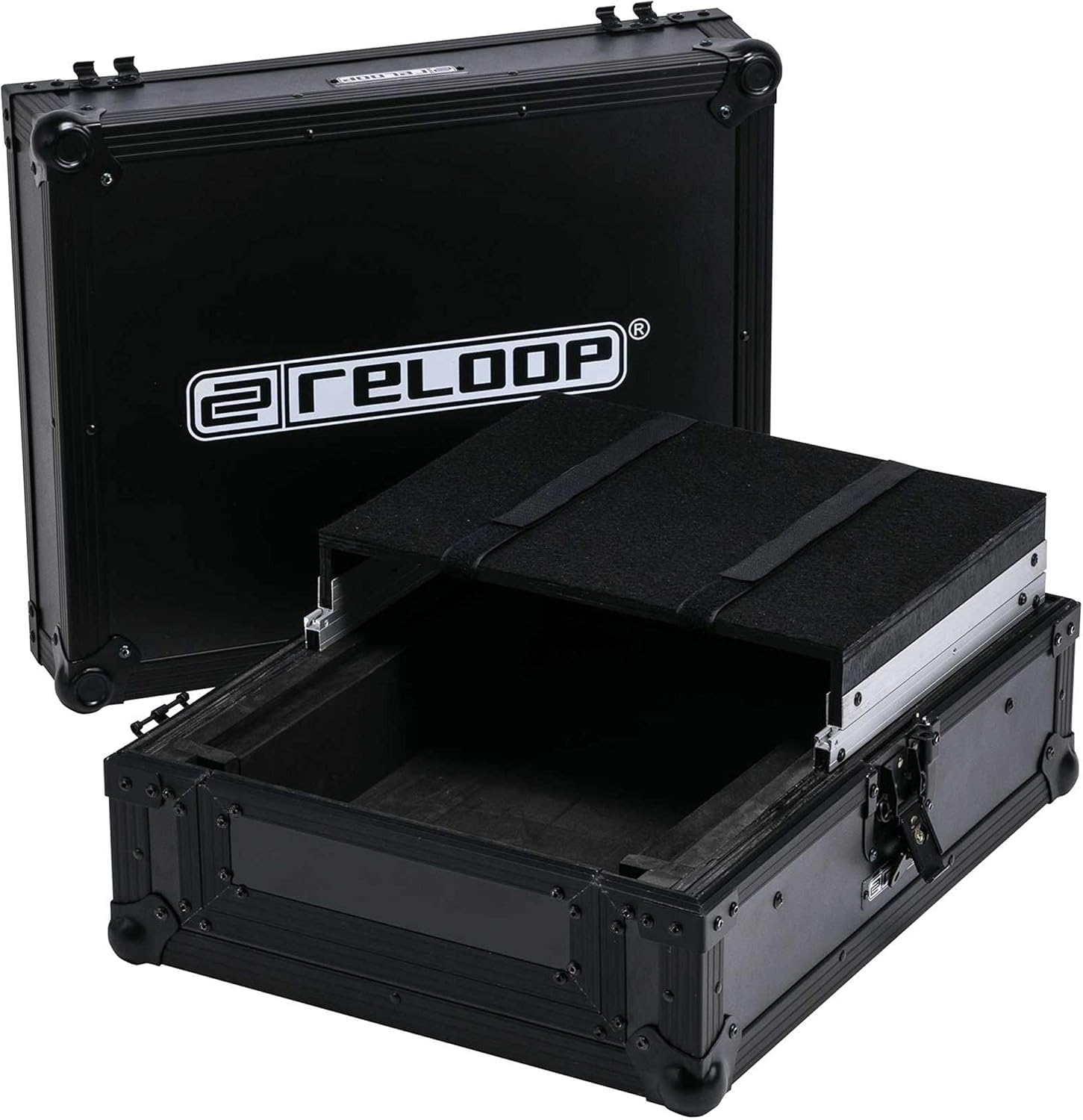 Reloop Premium Club Mixer Case MK2, handgefertigt aus robustem Holz und Aluminium, hochwertiges Case zum Transport von professionellen DJ Mischpulten und Equipment