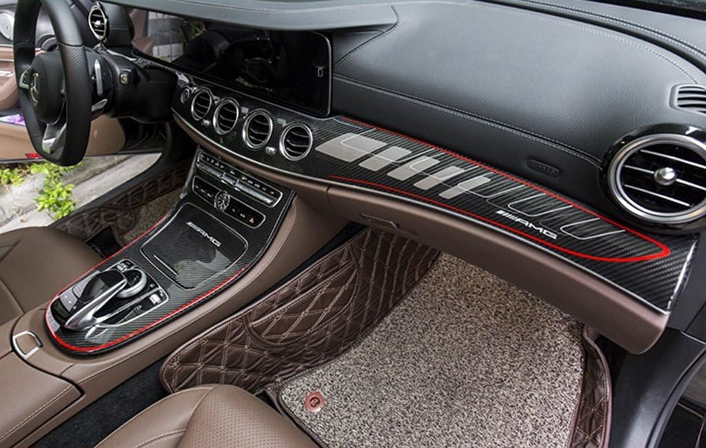 New Carbon Fiber Center Control Cover for Mercedes Benz E-Class W213 Sedan 2016-2018 E200 E220 E300 E350 (One Set 4PCS)
