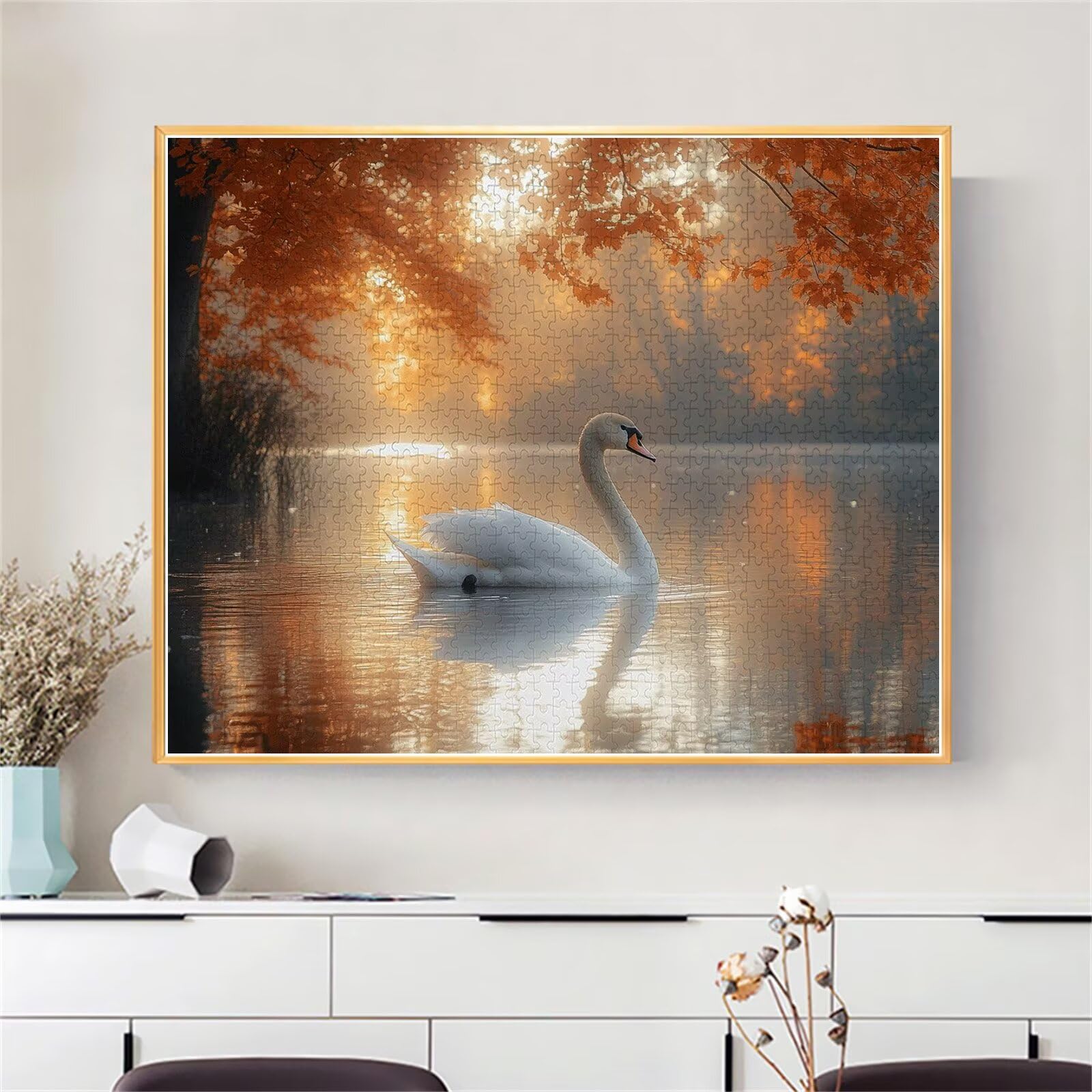 Puzzle Erwachsene 2000 Teile Schwan Tier Educa Jigsaw für Kinder ab 8 Jahren Mädchen Jungen, Erwachsene Impossible Klassische Puzzles Schwer, Anspruchsvoll Spielspaß, Als Geschenke 70x99cm t-942