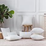 Coussin décoratif carré pour canapé-lit de canapé, inserts d'oreillers jet, 16x16 pouces, ensemble de 4pcs