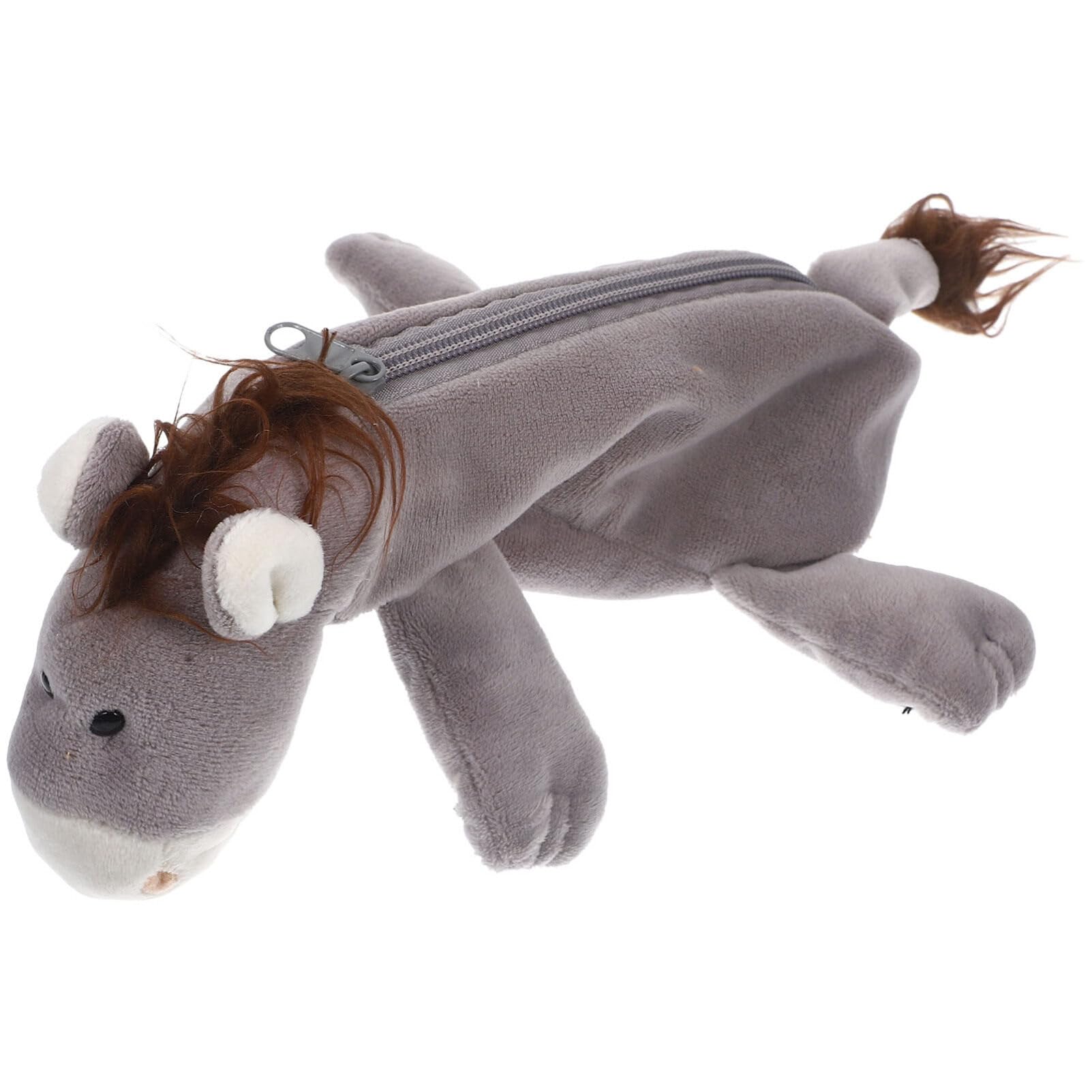 Steh-Federmäppchen Mit Pferde-Motiv | Aufklappbarer Stifthalter | Kosmetiktasche Mit Reißverschluss