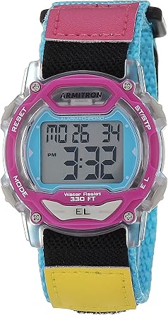 Armitron Sport Unisex Digital Chronograph Nylon Strap Watch, 45/7004, ssh-df-496