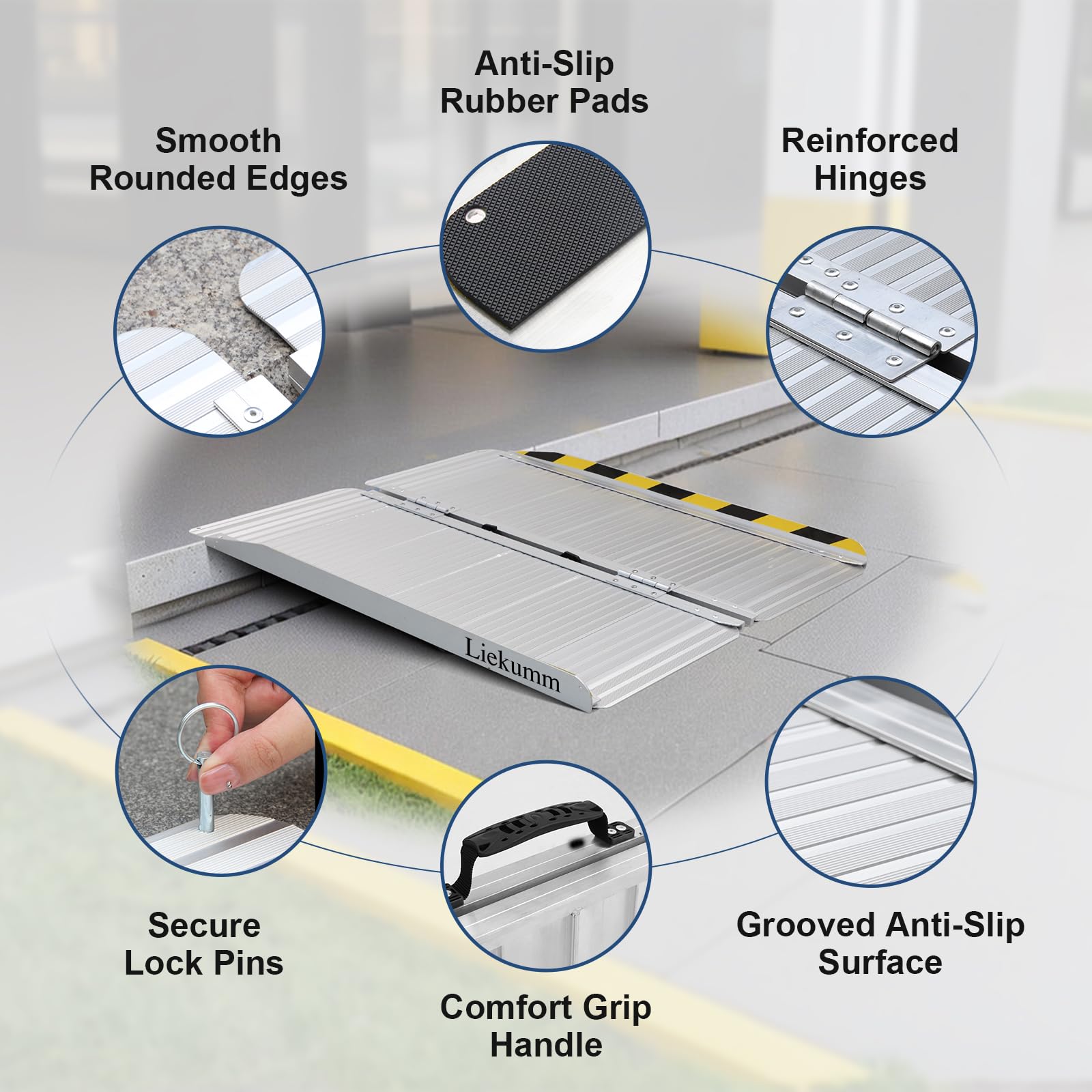 Snapklik.com : 3FT Folding Wheelchair Ramp, 30 Wide Non-Slip Aluminum ...