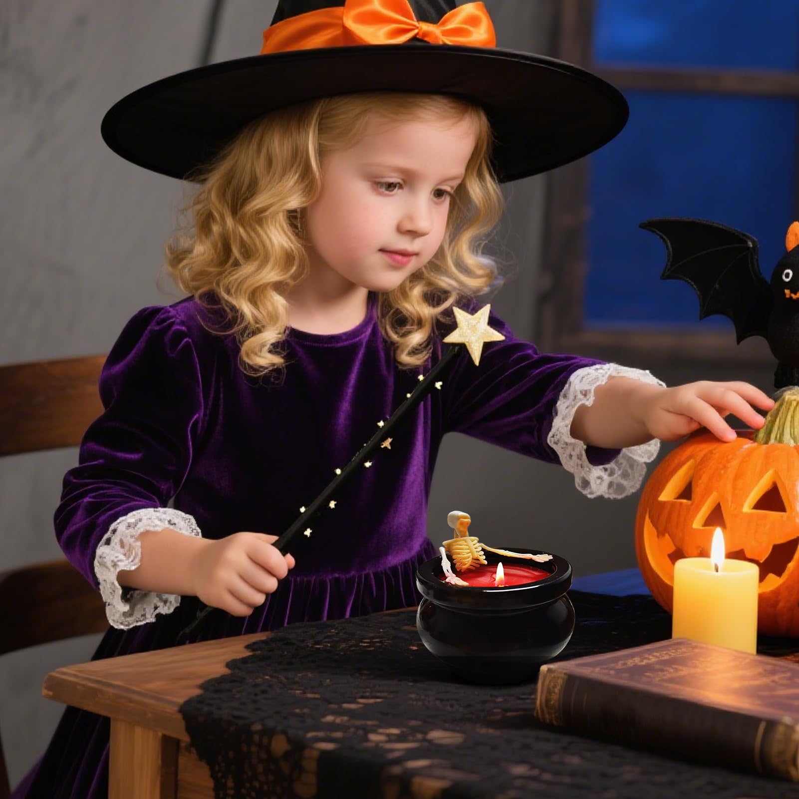 Gotycka Świeca Gotyckie Straszne Świecące Długotrwałe Estetyczne Zapachowe | Halloween Dekoracje Świece Szkielet Straszne Dekoracje Do Wnętrz na Stół, Kominek, Półkę, Biurko, W Wiejskim, Dla Kobie