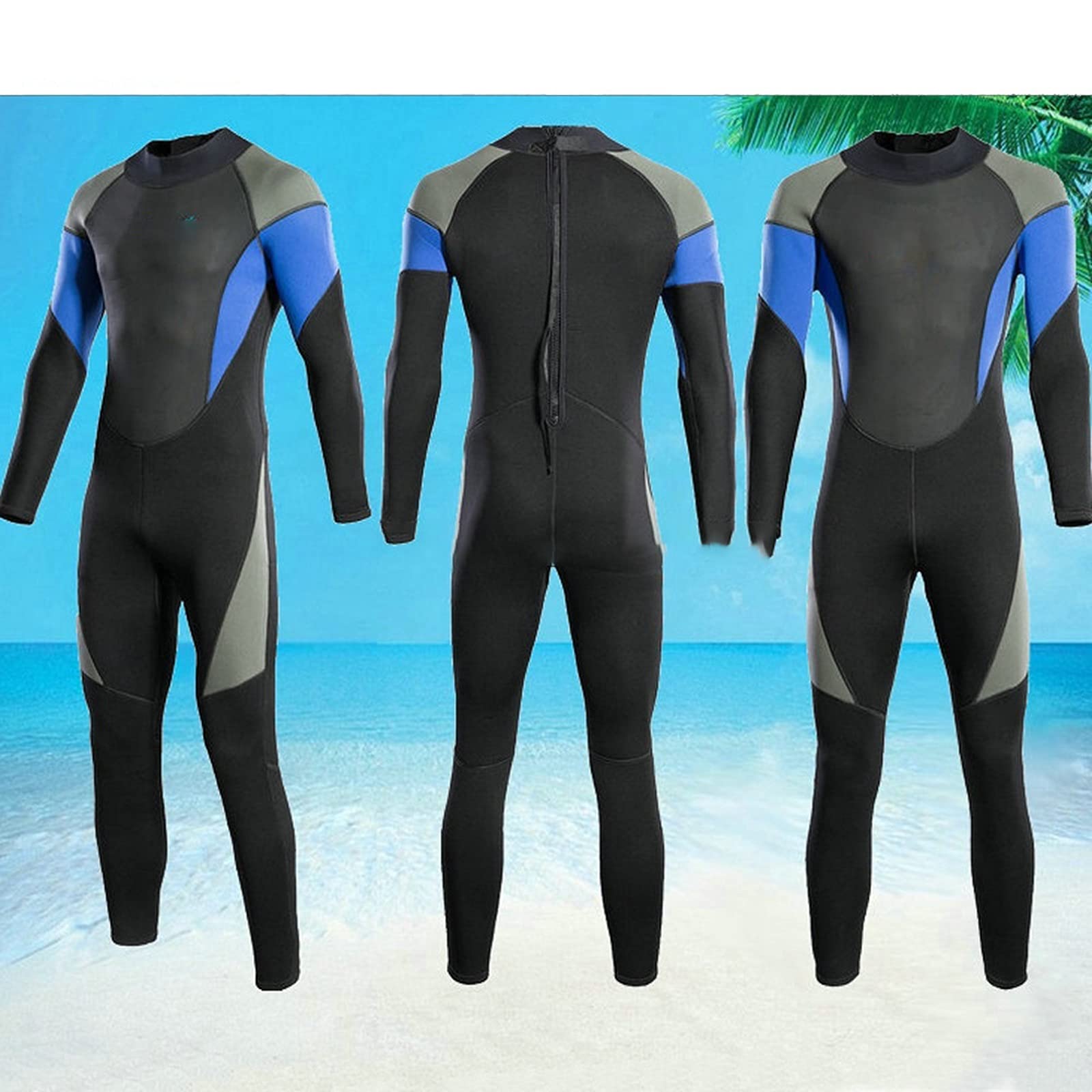Muta umida per gli uomini Blu Immersione subacquea 3mm Neoprene mute donne uomo swinwear attrezzatura subacquea mantenere gli amanti caldi Tuta bagnata Conjoined Gratis