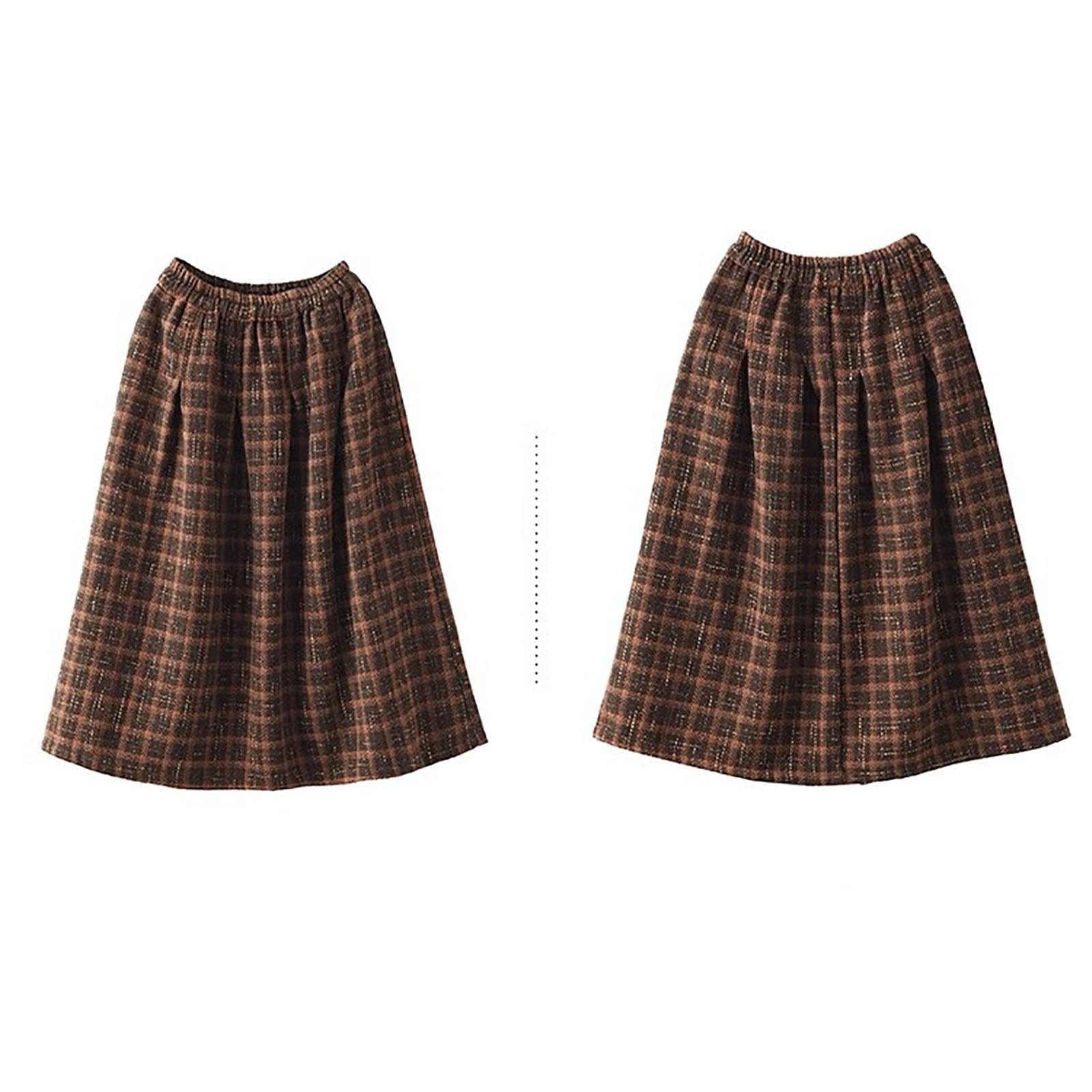 Women's Pleated A Line Midi Skirt Casual Elastic High Waist Cargo Long Skirts Summer Summer Boho Beach Maxi Skirts Orange