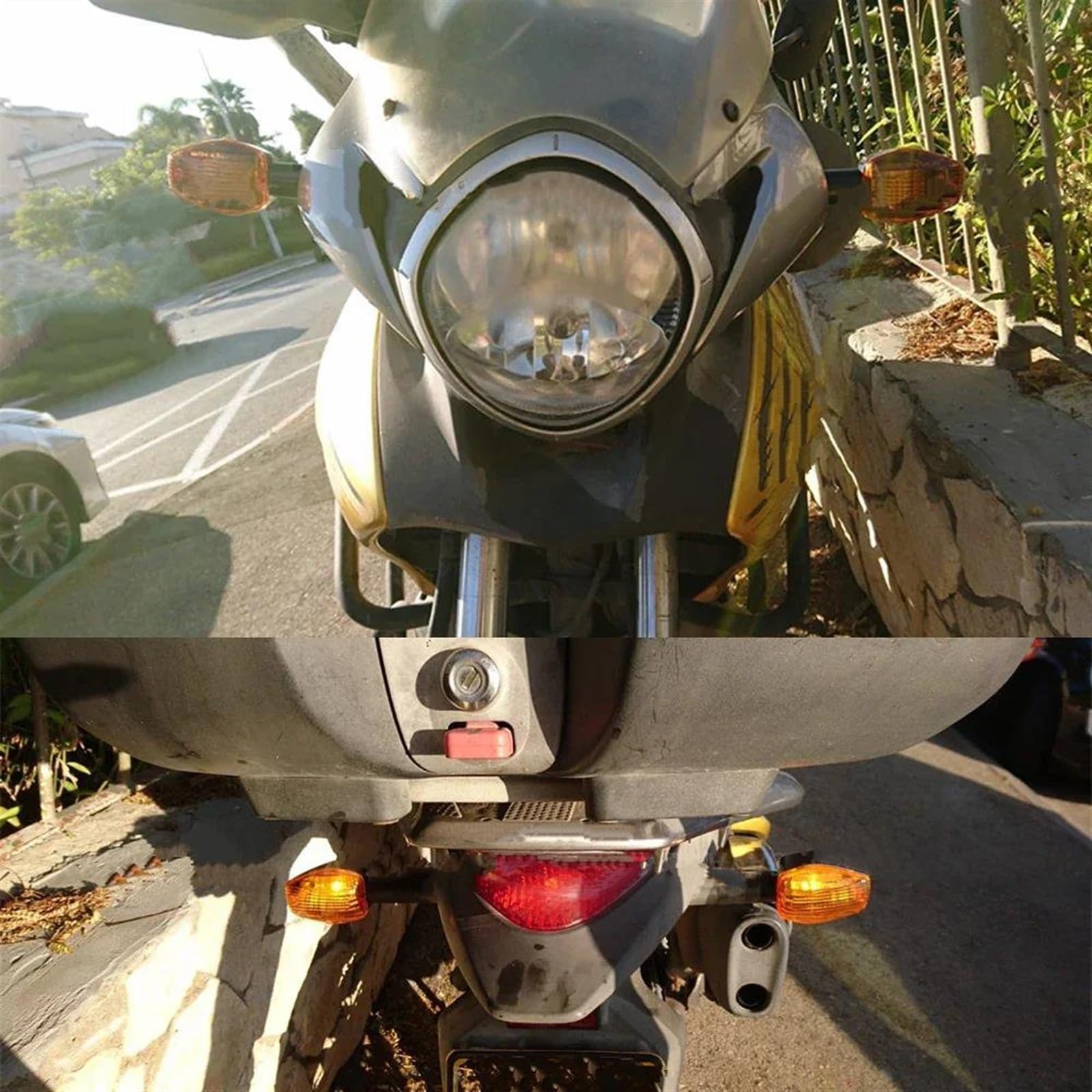 Clignotants Clignotants De Moto, Lampe Clignotante pour H&Onda CB600F CB600S pour Hornet 600/599 CB900F pour Hornet 900/919(Ambre)